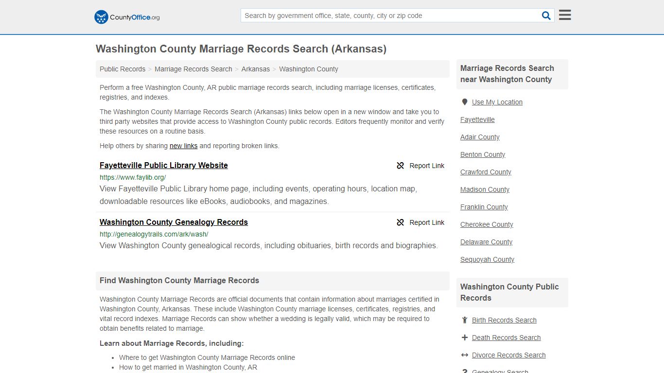 Marriage Records Search - Washington County, AR (Marriage ...